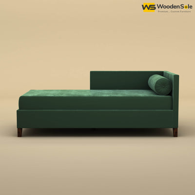 Daina Chaise Lounge (Velvet, Forest Green)