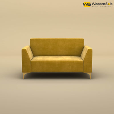 Nayobi 2 Seater Sofa (Velvet, Mustard Yellow)