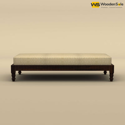 Aya Diwan Settee With Mattress (Walnut Finish)