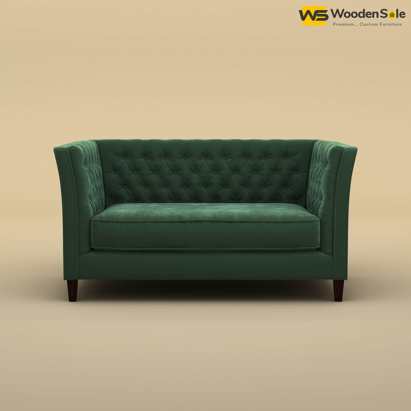 Divit Loveseat (Velvet, Forest Green)