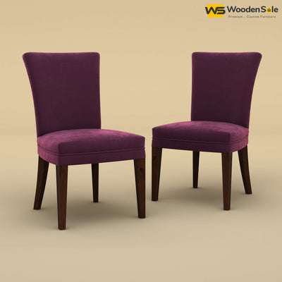 Bently Dining Chairs - Set of 2 (Velvet, Dark Purple)