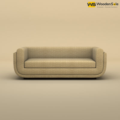 Vedant Three Seater Sofa (Cotton, Faux Cream)