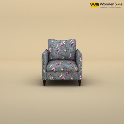 Citron 1 Seater Fabric Sofa (Cotton, Floral Printed)