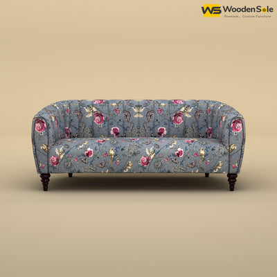 Amaya Three Seater Fabric Sofa (Cotton, Floral Printed)