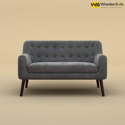 Viraj Loveseat Sofa (Velvet, Charcoal Gray)