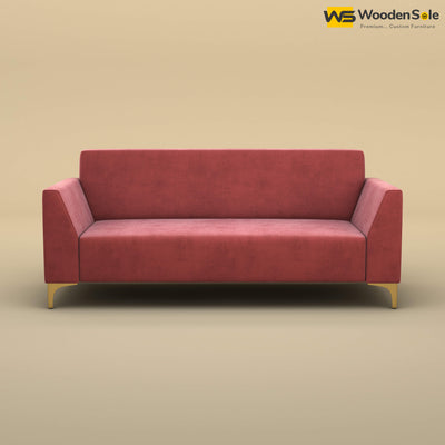 Nayobi 3 Seater Sofa (Velvet, Pink)