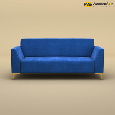 Nayobi 3 Seater Sofa (Velvet, Royal Blue)