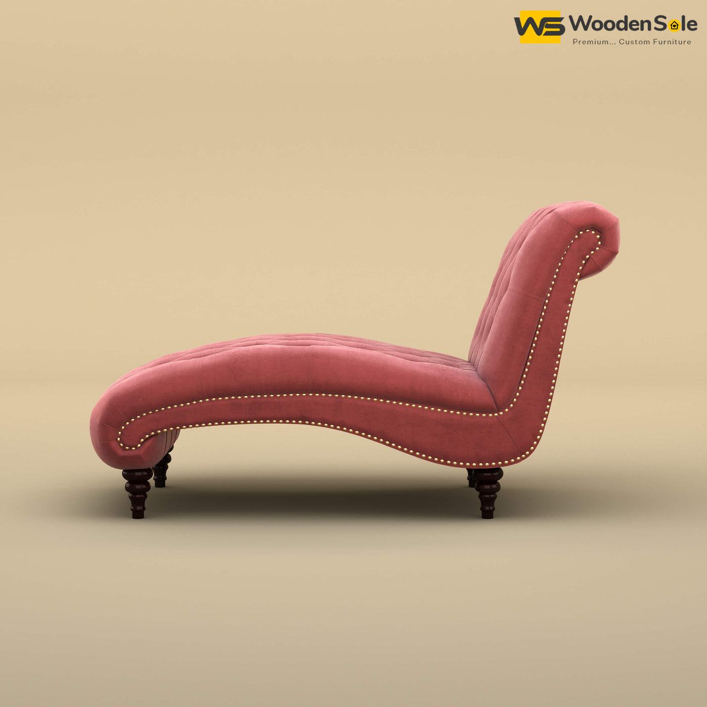 Toronto Chaise Lounge (Velvet, Pink)