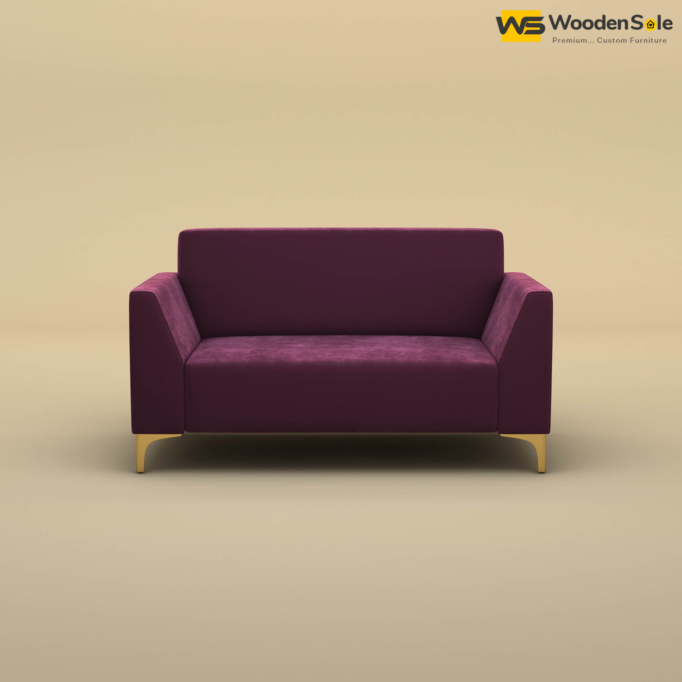 Nayobi 2 Seater Sofa (Velvet, Dark Purple)
