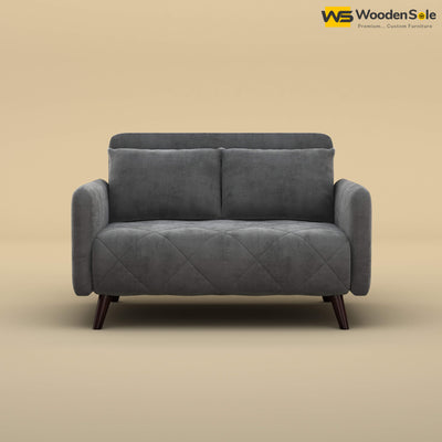 Parth Loveseat (Velvet, Charcoal Gray)