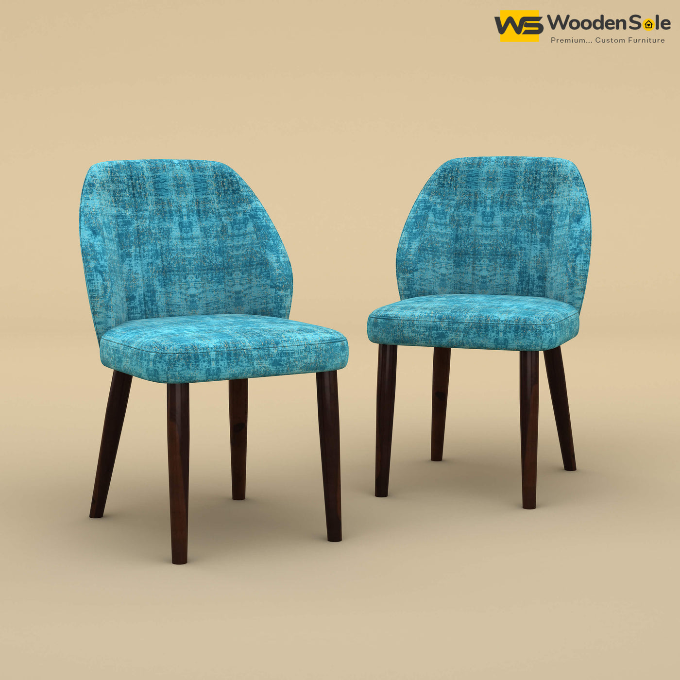 Norway Dining Chairs - Set of 2 (Cotton, Teal Blue)