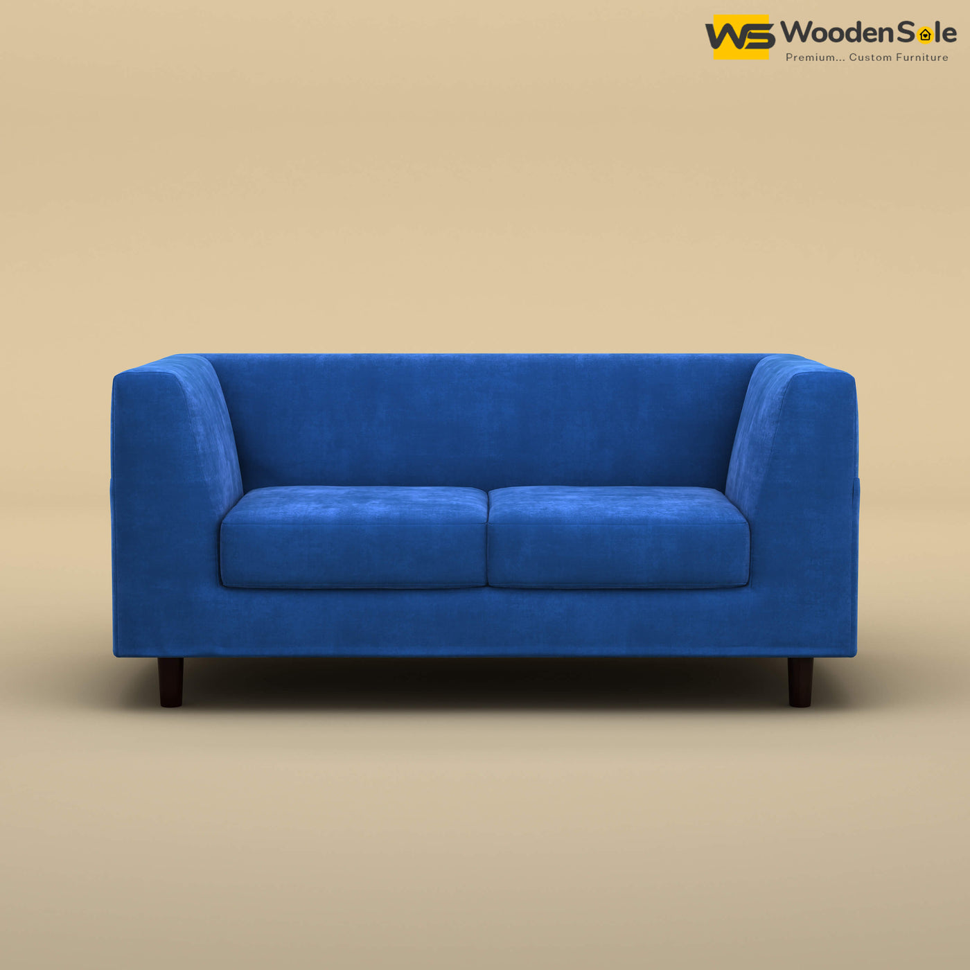 Hardik Loveseat (Velvet, Royal Blue)