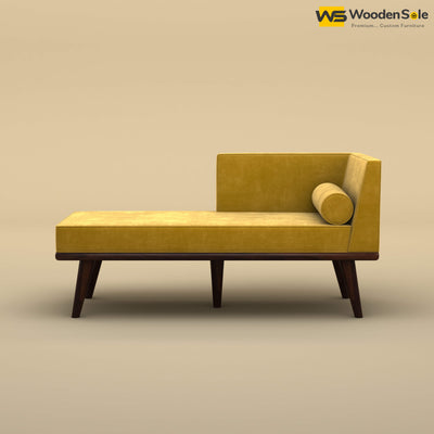 Sheher Chaise Lounge (Velvet, Mustard Yellow)