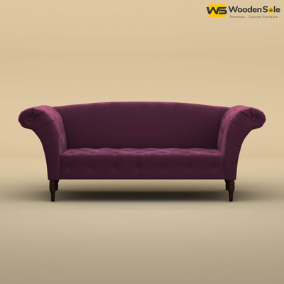 Leo Chaise Lounge (Velvet, Dark Purple)