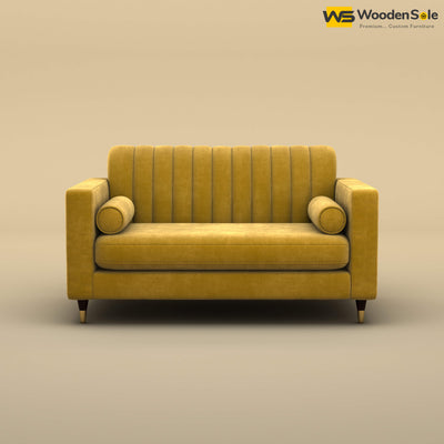 Sashwat Loveseat (Velvet, Mustard Yellow)