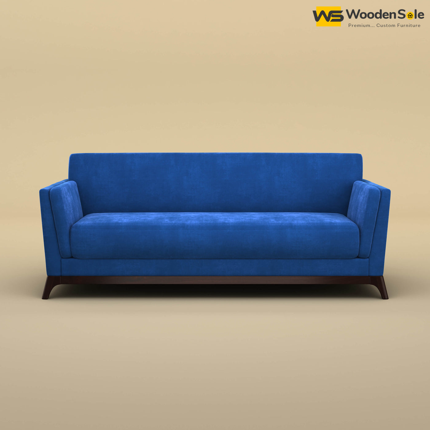Bruno 3 Seater Sofa (Velvet, Royal Blue)