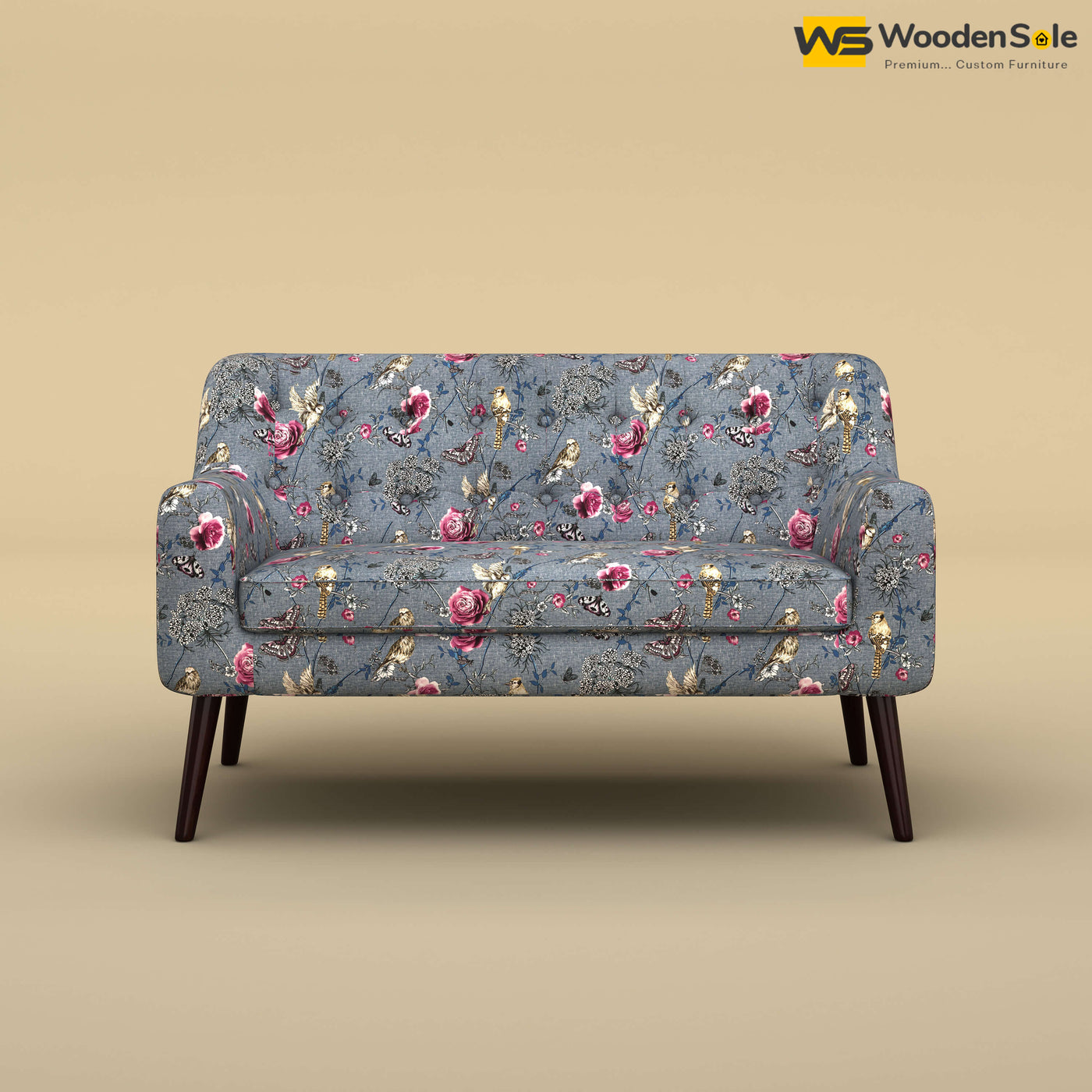 Viraj Loveseat Sofa (Cotton, Floral Printed)