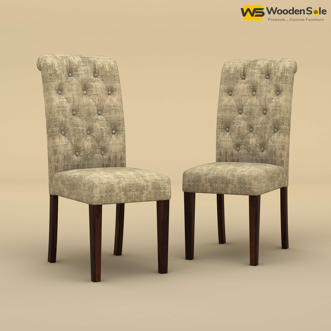 Elliot Dining Chairs - Set of 2 (Cotton, Patchy Cream)