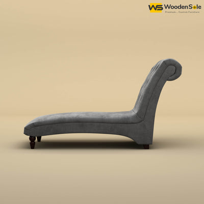 Turkish Chaise Lounge (Velvet, Charcoal Gray)