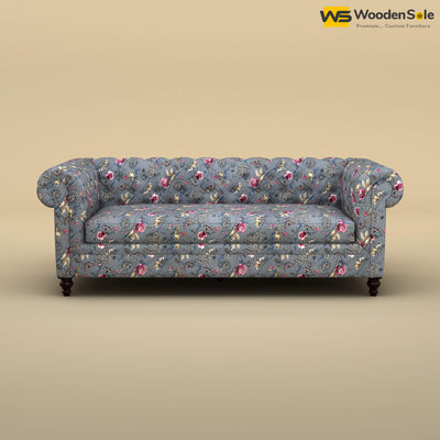 Maharaja Fabric 3 Seater Sofa (Cotton, Floral Printed)