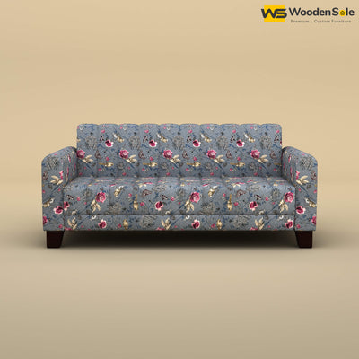 Furo 3 Seater Fabric Sofa (Cotton, Floral Printed)