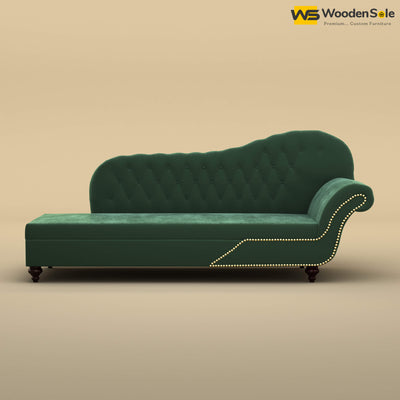 Royal Chaise Lounge (Velvet, Forest Green)