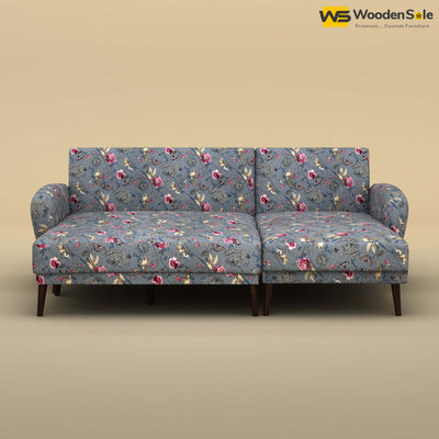 Daisy L Shape Sofa Cum Bed (Cotton, Floral Printed)