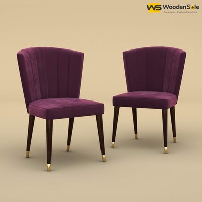 Julia Dining Chairs - Set of 2 (Velvet, Dark Purple)
