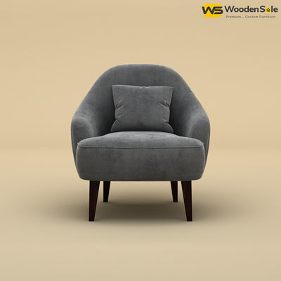 Opera Lounge Chair (Velvet, Charcoal Gray)