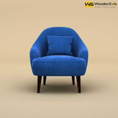 Opera Lounge Chair (Velvet, Royal Blue)