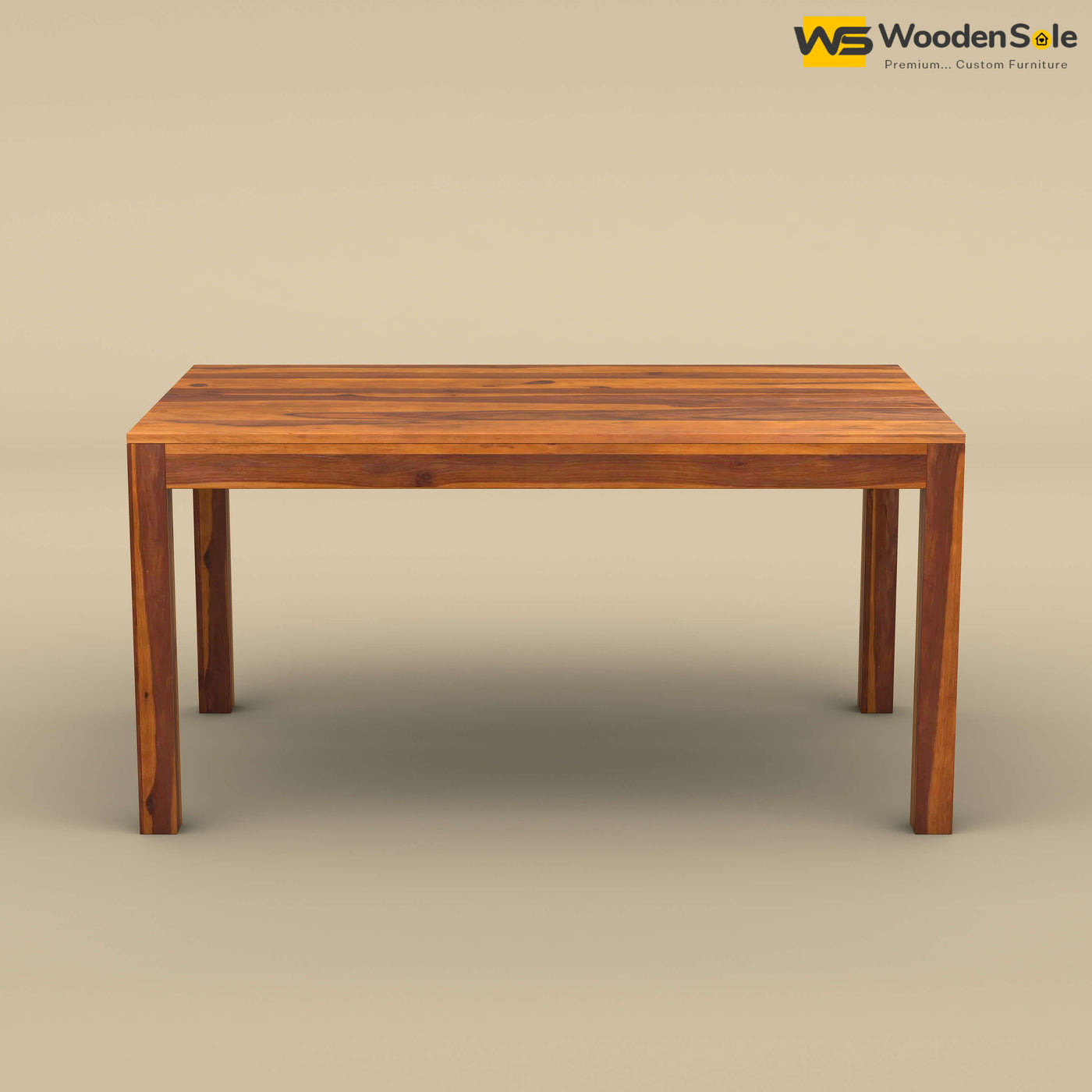 Sheesham Wood 6 Seater Dining Table (Honey Finish)