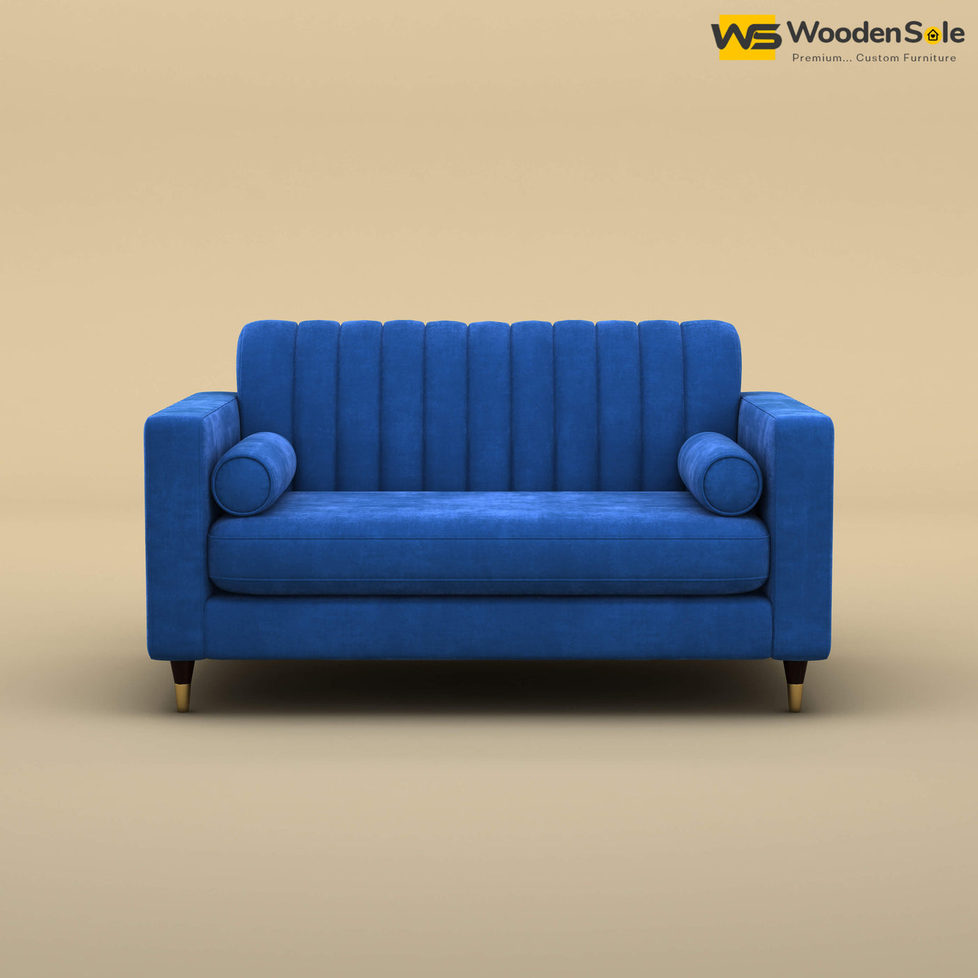 Sashwat Loveseat (Velvet, Royal Blue)