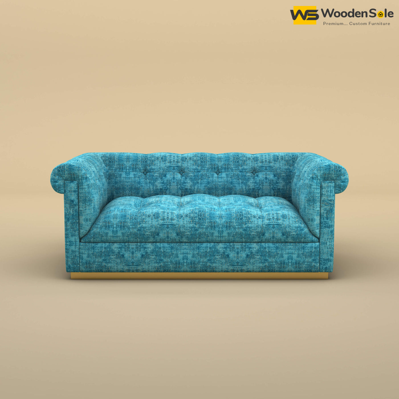 Morrison 2 Seater Fabric Sofa (Cotton, Teal Blue)