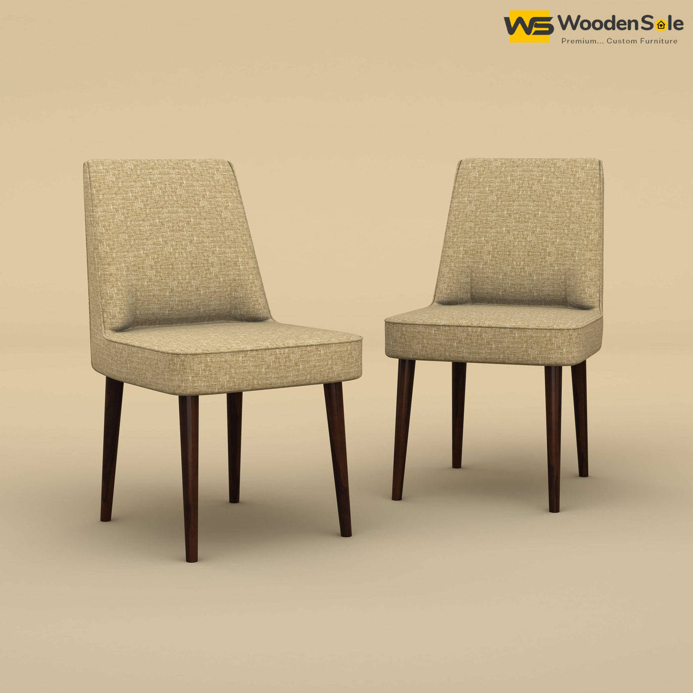 Hardik Dining Chairs - Set of 2 (Cotton, Faux Cream)