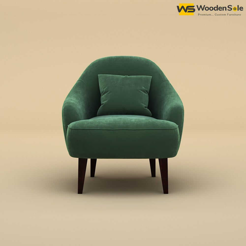 Opera Lounge Chair (Velvet, Forest Green)