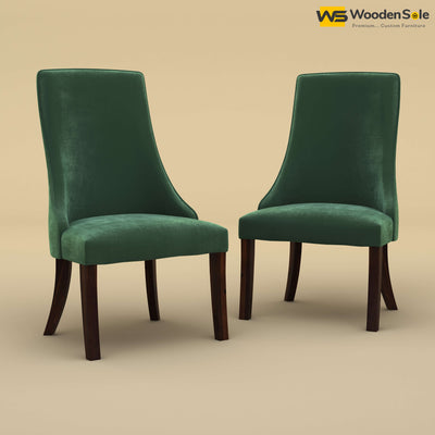 Dublin Dining Chairs - Set of 2 (Velvet, Forest Green)