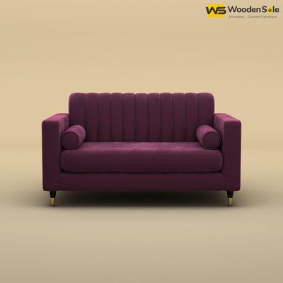 Sashwat Loveseat (Velvet, Dark Purple)