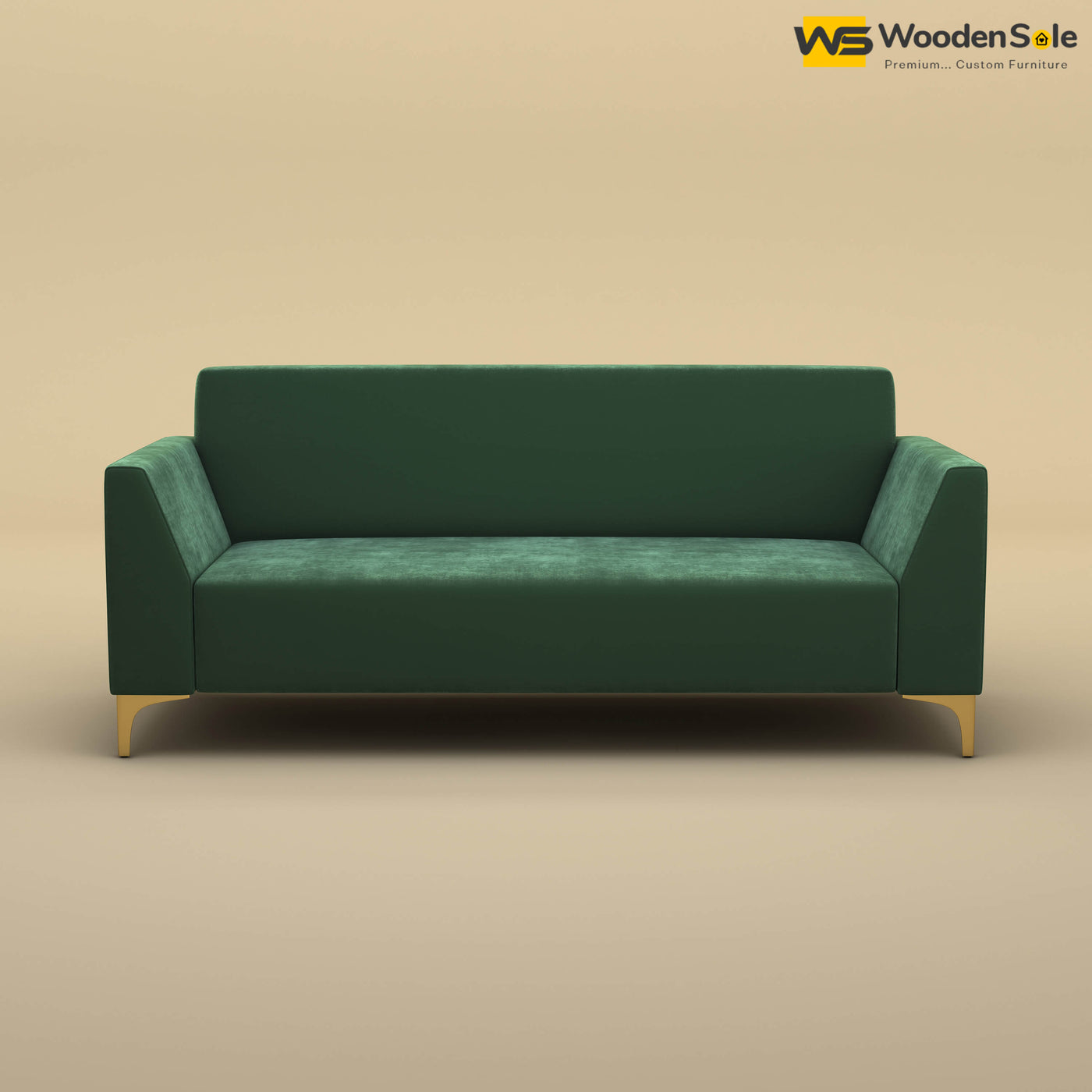 Nayobi 3 Seater Sofa (Velvet, Forest Green)