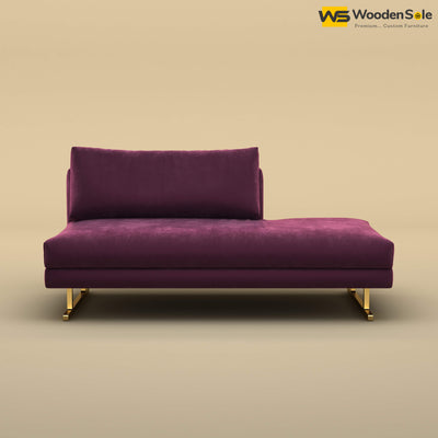 Elve Chaise Lounge (Velvet, Dark Purple)