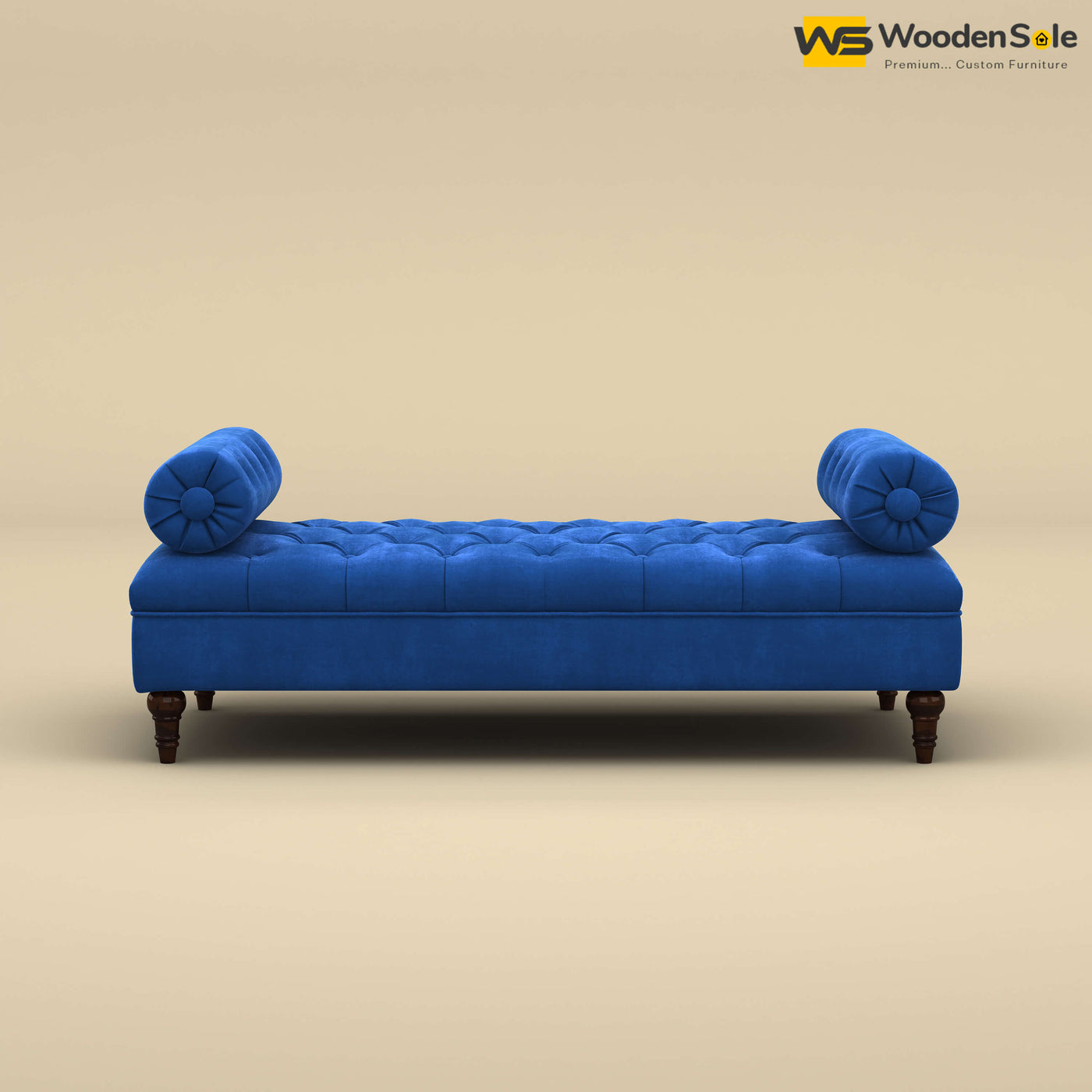 Andre Fabric Lounge Diwan Settee (Velvet, Royal Blue)