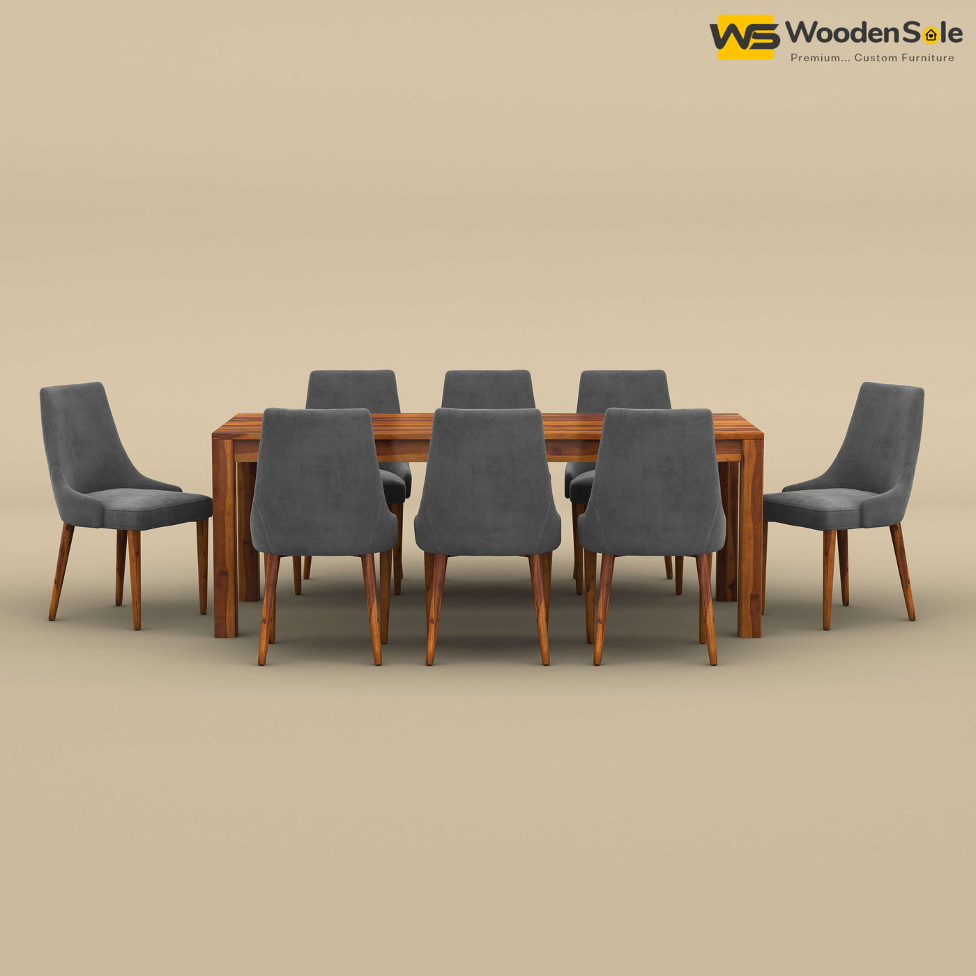 Ashley 8 Seater Dining Table Set (Honey Finish)