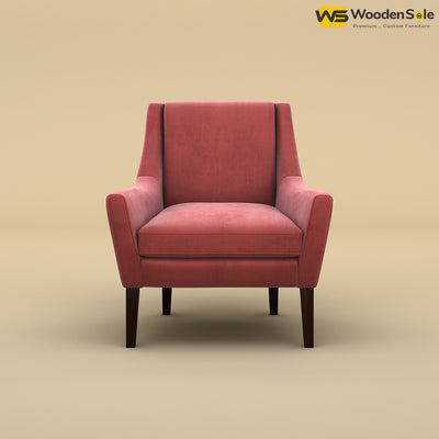 Oscar Lounge Chair (Velvet, Pink)