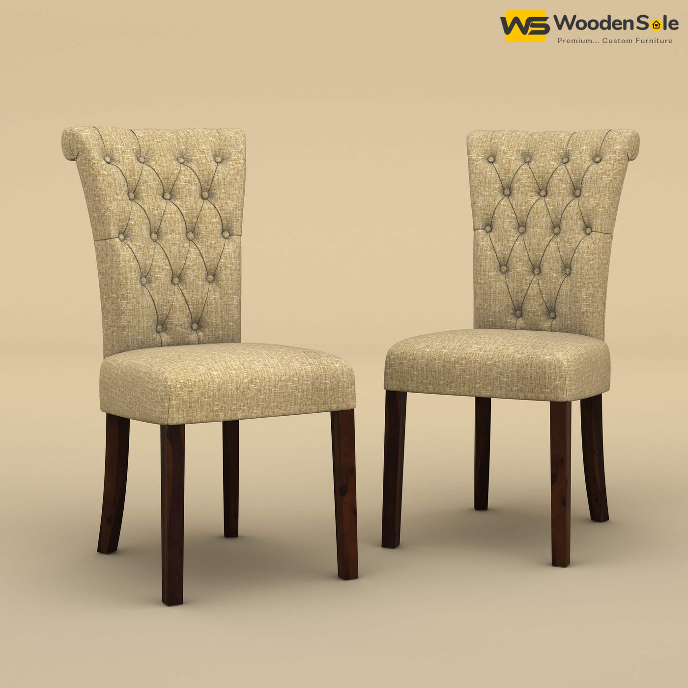 Kia Dining Chairs - Set of 2 (Cotton, Faux Cream)