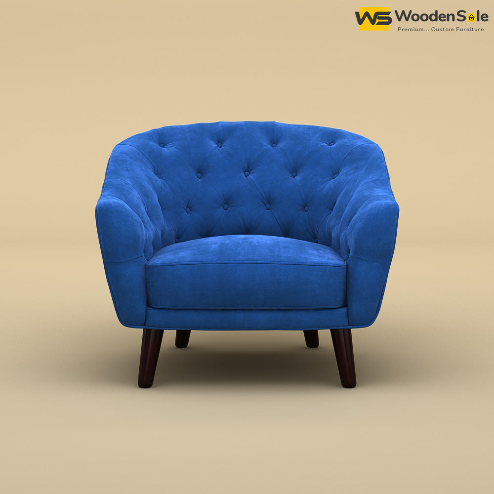 Verona Lounge Chair (Velvet, Royal Blue)