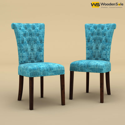 Kia Dining Chairs - Set of 2 (Cotton, Teal Blue)