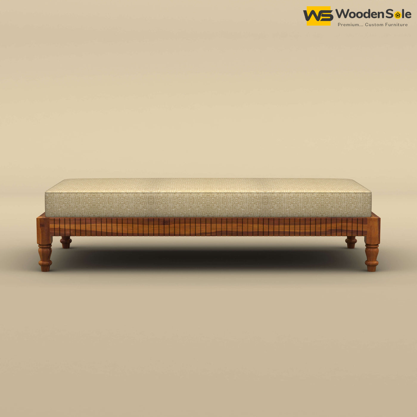 Aya Diwan Settee With Mattress (Honey Finish