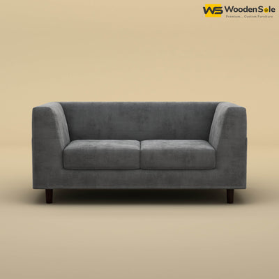 Hardik Loveseat (Velvet, Charcoal Gray)