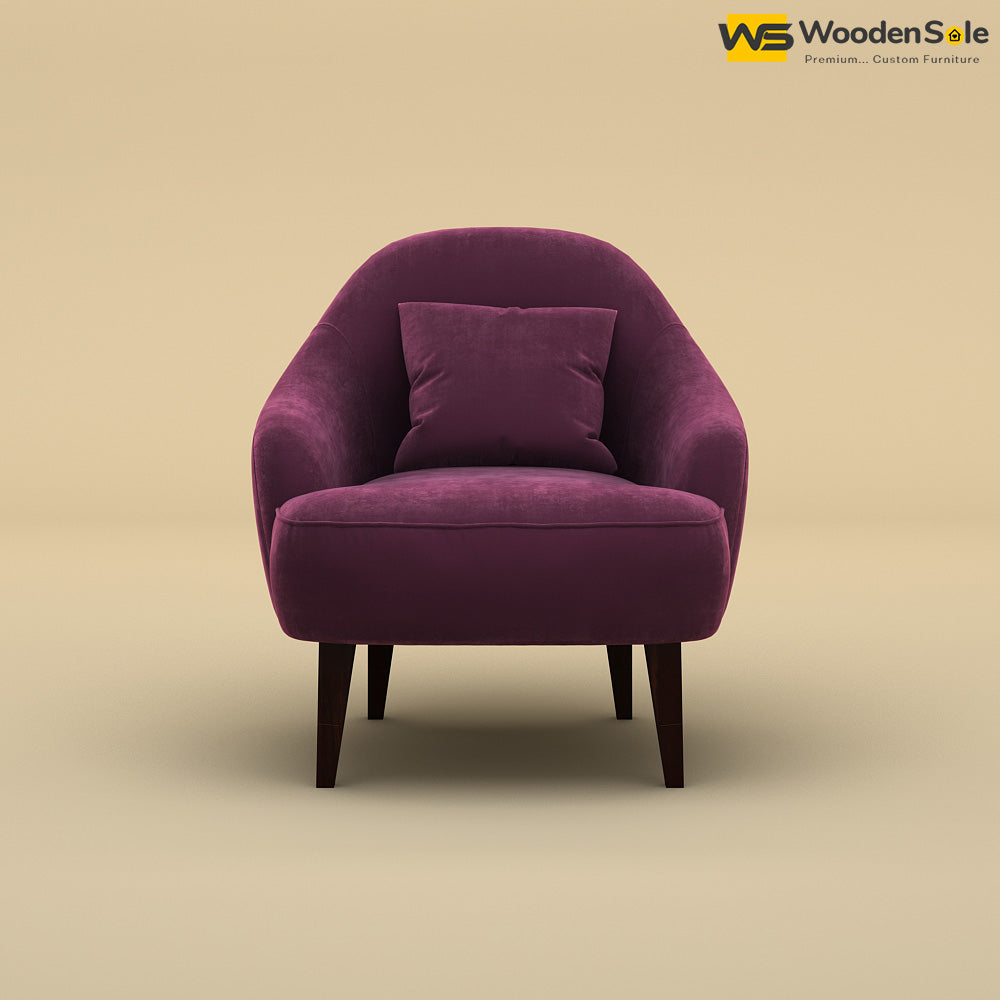 Opera Lounge Chair (Velvet, Dark Purple)