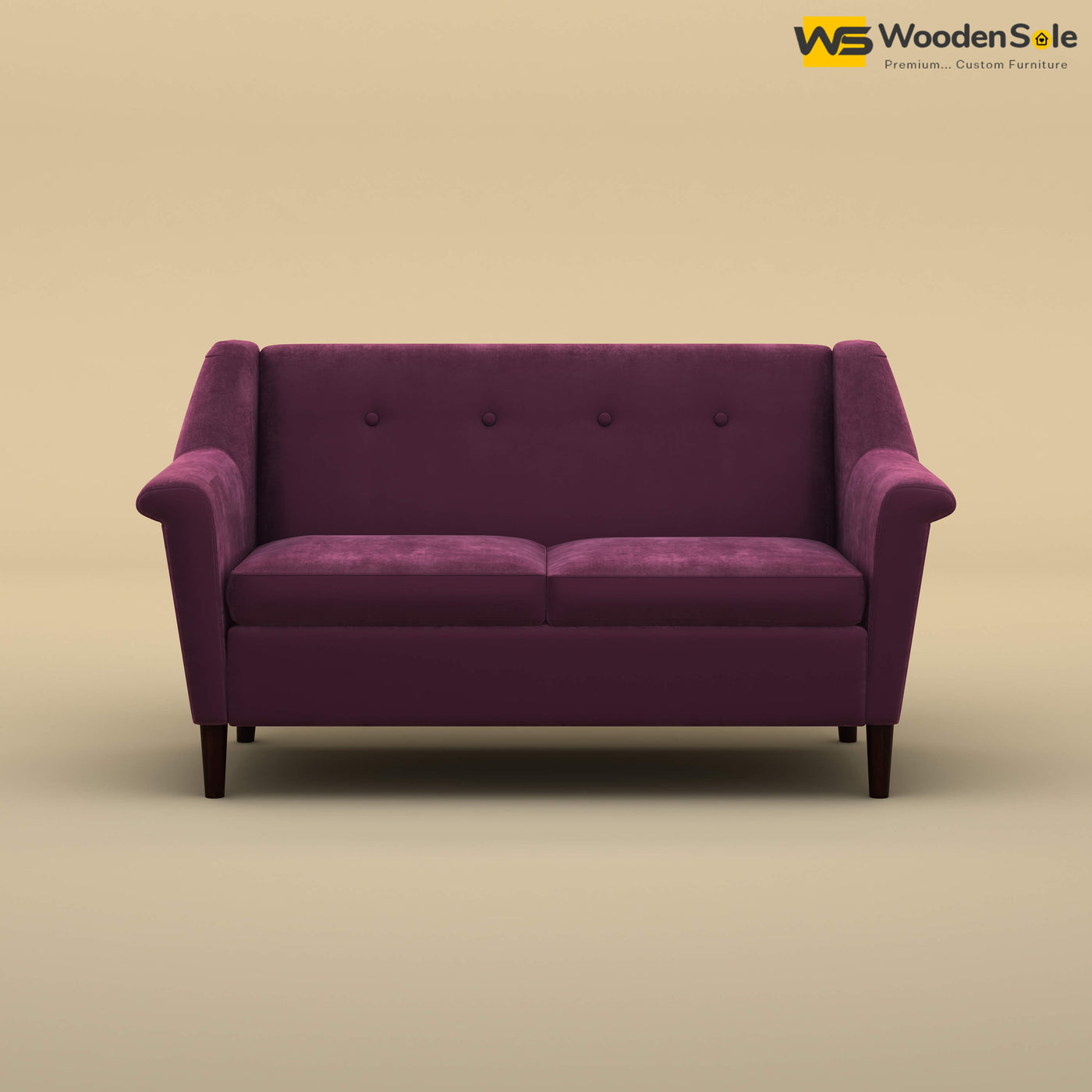 Ojas Loveseat (Velvet, Dark Purple)