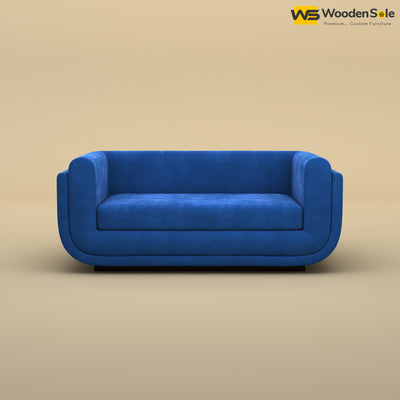 Vedant Two Seater Sofa (Velvet, Royal Blue)
